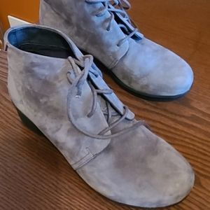 Danako Grey Suede Ankle Boots